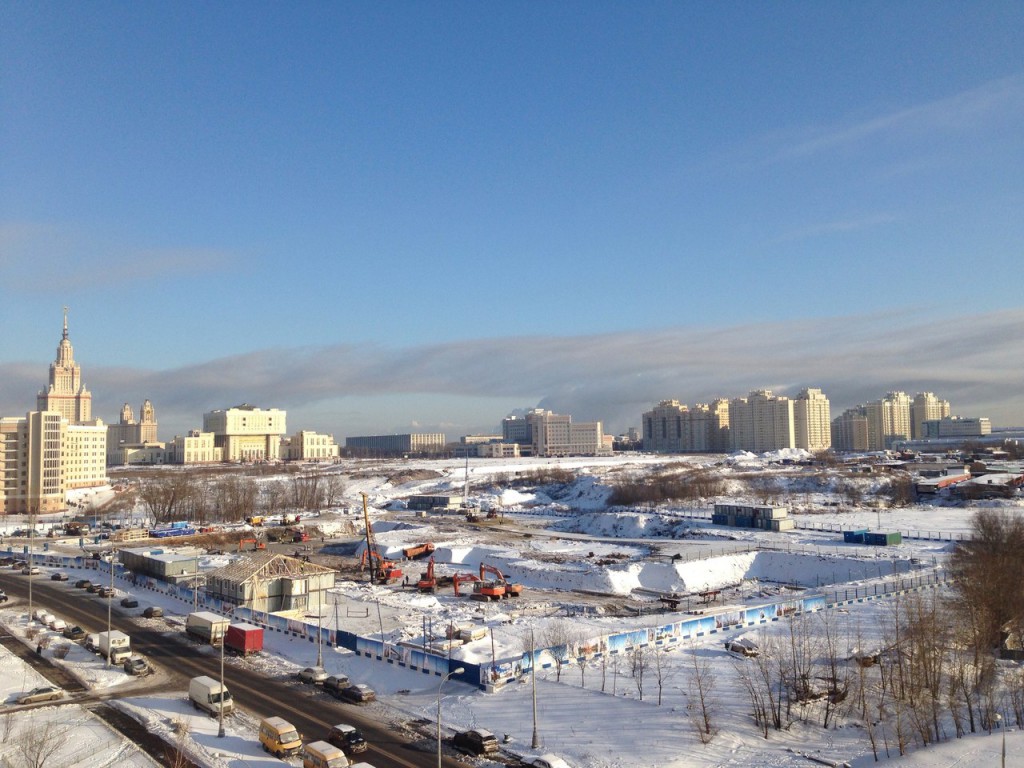 Фундамент первой очереди Нового общежития